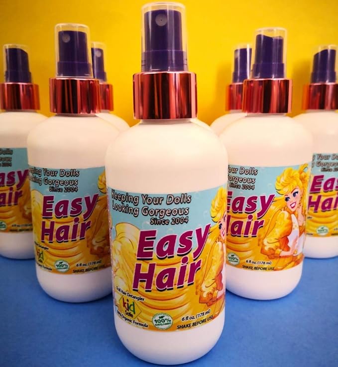 Doll Hair & Wig Detangler and Conditioner (8oz-Single bottle) -Detergent Free Since 2004