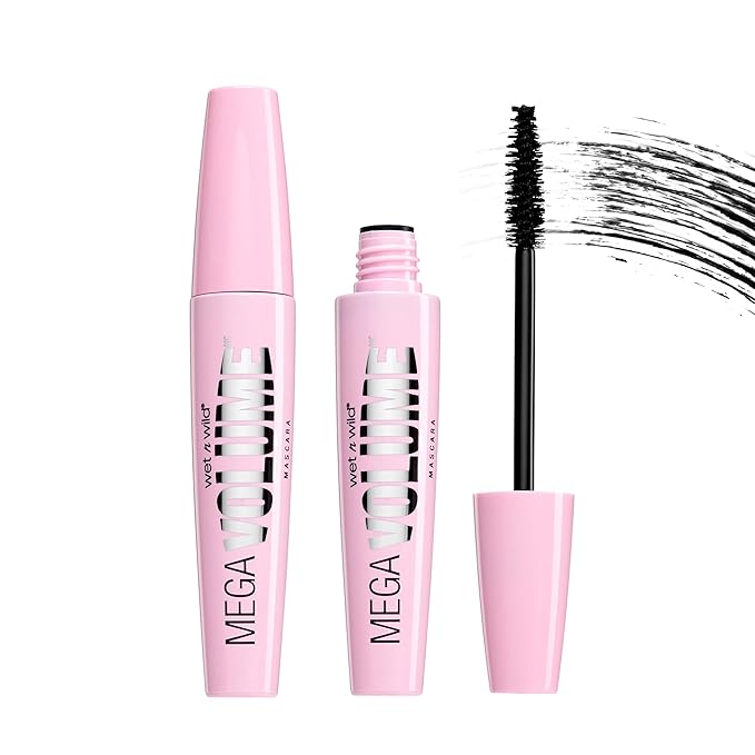 wet n wild Mascara Mega Volume - Volumizing, Waterproof, Smudge-Resistant, Cruelty-Free, Gluten-Free, Sulfate-Free & Vegan - Very Black