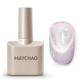 MAYCHAO 15ML Cat Eye Gel Nail Polish 1Pc Aurora Mermaid 01 Gel Polish with Magnet Soak off Holographic Magnetic Nail Polish for Nail Art Manicure Salon DIY at Home, 0.5 OZ
