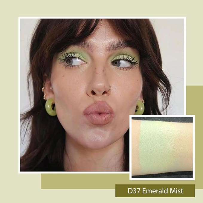 Refillable Eyeshadow Palette - Matte/Glitter/Duo-Chrome Pressed Powder & Cream Formula, Neutral/Shimmer/Smokey Multichrome, Travel-Friendly Iron Pan Refills (ShImmer, D37)