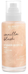 Shimmer Body Oil Mist – Vanilla Blush | Hydrating Glow Mist with Coconut Oil & Shea | Subtle Shimmer & Soft Vanilla Scent, 6 Fl Oz