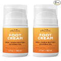 Pumice Valley 2 Pack Foot Cream for Dry Cracked Heels and Feet - Natural Moisturizer, Corn, Calluses Treatment - Skin, Body Lotion, Urea, Shea Butter, Jojoba Oil, Vitamin E 1.7 Oz