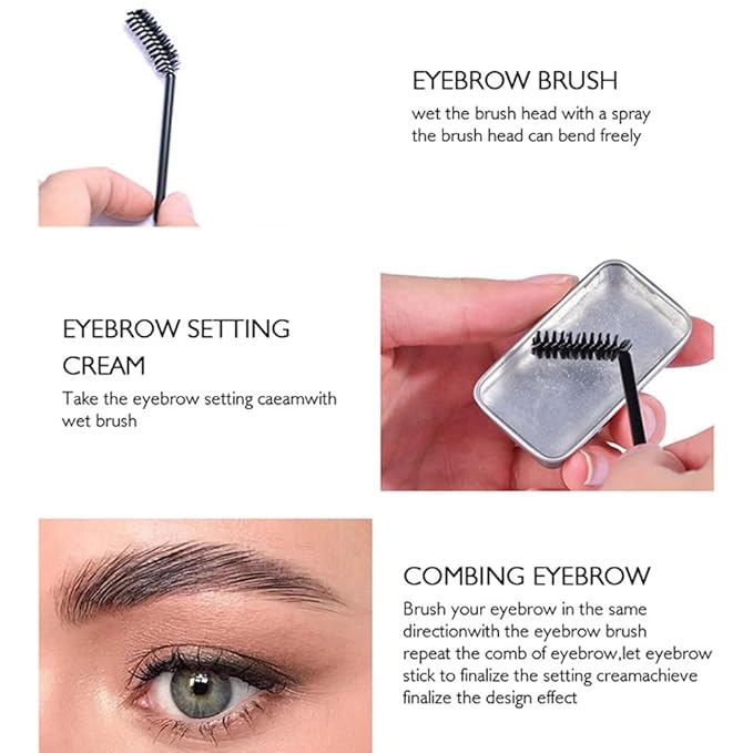 Soap Brows Kit,1Pcs/Set Eyebrow Freeze Styling Wax,Waterproof Long-lasting Eyebrows Enhancer Shaping Clear Tint Gel, Eye Brow Makeup Balm Pomade Cosmetics (1pc 02#)