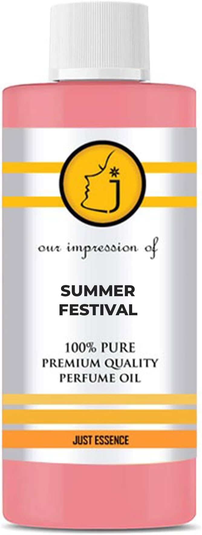 Just Essence Summer Festival Fregrance Perfume Oil for Perfume Making, Personal Body Oil, Soap, Lotion, Candle Making & Incense | Premium Quality Undiluted & Alcohol Free | 4 Fl Oz