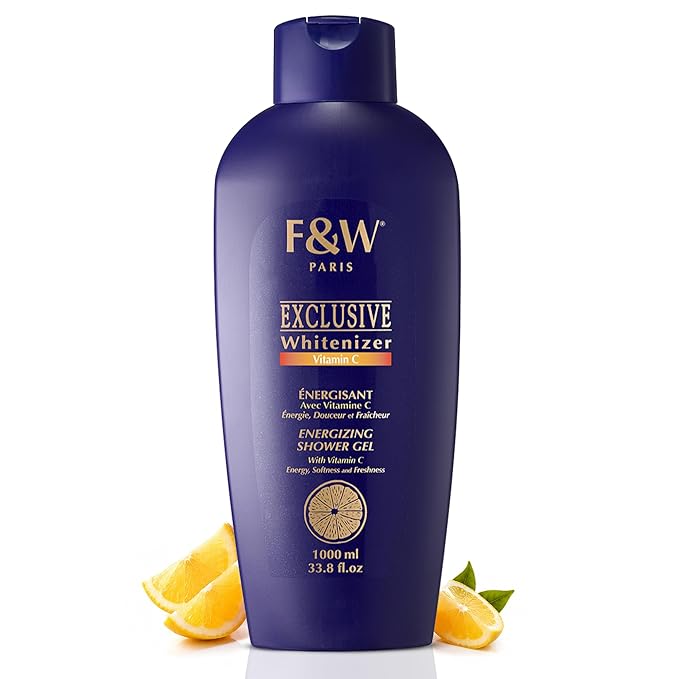FAIR & WHITE Exclusive Brightening Shower Gel With Vitamin C - 1000ml / 33.8 fl oz - Moisturizing Body Wash for Soft, Fresh & Glowing Skin – Daily Cleansing Formula