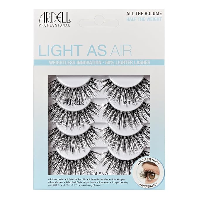 Ardell Light As Air 523 Lashes, 4 Pairs in a Pack