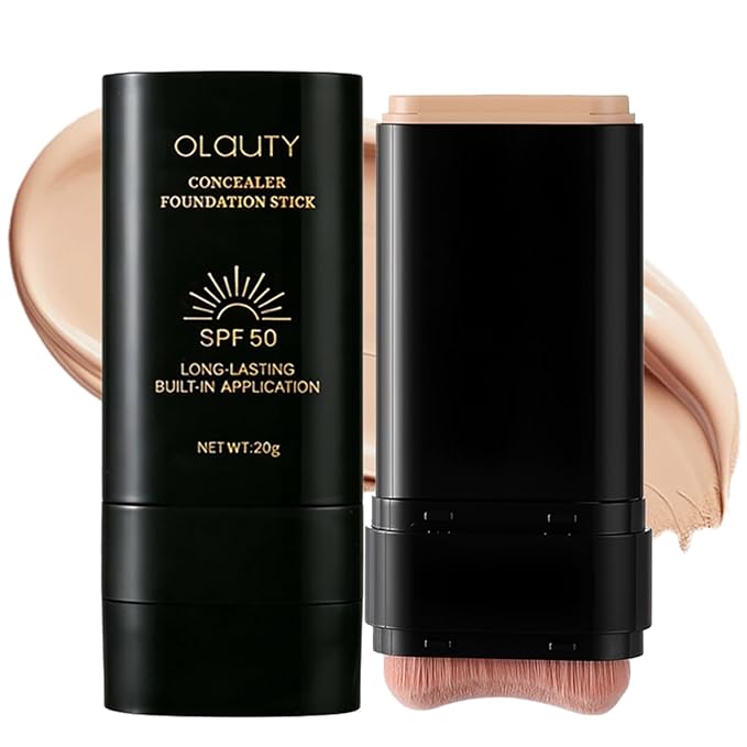 Foundation Stick, Concealer Stick SPF 50+, Waterproof Concealer Foundation Stick, Full Coverage Foundation, Sunscreen Foundation, Tattoo Cover Up Makeup(03# LIGHT SKIN)