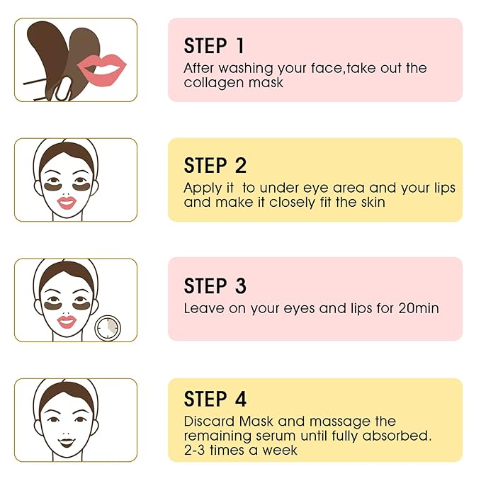 Adofect 40 Pairs Eye Mask & Lip Mask Set, Under Eye Patches for Puffy Eyes, Moisturizing Lip Mask Daily Skincare, Valentine's Day gifts, Party Favors, Bachelorette Party Accessories, Spa gifts