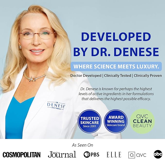 Dr. Denese SkinScience HydroShield Retinol Serum for Face 0.5 oz Travel Size – Dermatologist Tested Hydrating Serum, Contains Retinol and Ceramides for Deep Moisture - Cruelty Free