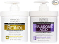 Advanced Clinicals Retinol Body Cream + Hyaluronic Acid Moisturizer 2pc Skincare Set | Face Cream & Body Lotion For Women & Men Helps Improve Appearance Of Crepey Skin, Dry Skin, & Wrinkles, 2pc