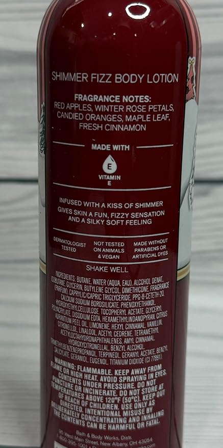 Bath & Body Works Body Winter Candy Apple Fizz Shimmer Lotion 3.5 Ounces Each Pack of 2