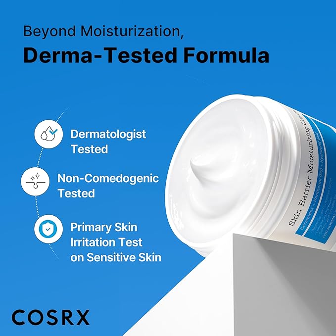 COSRX Skin Barrier Moisturizing Body Cream | 100-Hour Hydration For Dry to Extremely Dry Skin, with Ceramide & Hyaluronic Acid | Unscented, Non-Greasy | Mothers day gift, 15.2 fl oz, Korean Skin Care
