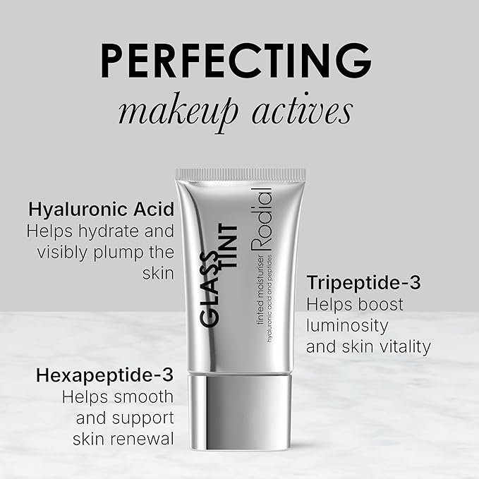 Rodial Glass Skin Tint - Tinted Moisturizer Shade 2 Hamptons, Liquid Lightweight Foundation for Natural Makeup (1 fl oz)