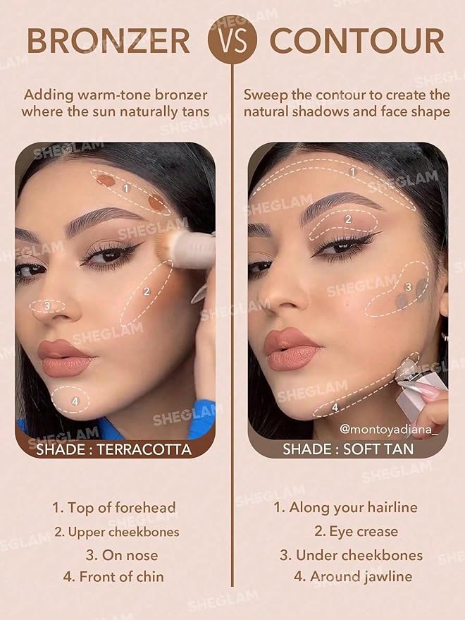 SHEGLAM Sun Sculpt Cool Toned Liquid Contour Stick Long Lasting Cream Bronzer Makeup - 01 Soft Tan