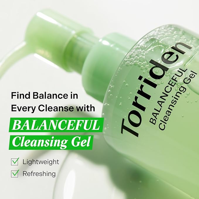 Torriden BALANCEFUL Cleansing Gel 200ml (6.76 fl. oz.) | Low pH Cleanser | Gentle Facial Cleanser that Soothes, Calms, and Hydrates | 5 types of Centella Asiatica Extracts