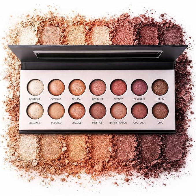 K'APEINE 14-Color Eyeshadow Palette,Highly Pigmented Blendable Long-Wear,Matte & Shimmer Warm Neutral Nude, Everyday Smoky Glam Makeup for All Skin Tones(02#)