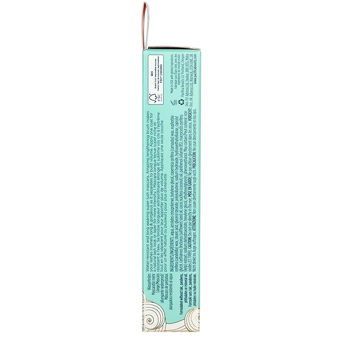 Pacifica Aquarian Gaze Mascara – Abyss (Black) Water-Resistant Long Lash Mascara, Lengthening & Smudge-Proof, Vegan & Cruelty-Free