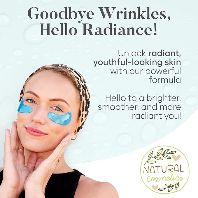 BLOOMORA Hyaluronic Acid Under Eye Patches (30 Pairs) - For Dark Circles & Puffiness - Hydrating Eye Mask for Care