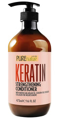 PURE NATURE LUX SPA Keratin Conditioner for Women and Men - Deep Conditioning Treatment to Repair Dry, Damaged Hair and Split Ends - Strengthening Sulfate Free Formula - 16 Fl Oz
