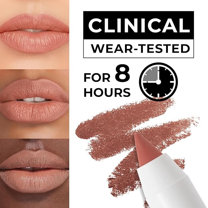 Lamel Gel Lip Liner Pencil - Nude - 2-in-1 Waterproof Lip Liner - 8-Hour Wear, Creamy Texture, Sharpenable, High Pigment - Provides Smooth Finish or Full Coverage - N.401