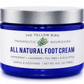 All Natural Foot Cream for Cracked Heels & Dry Feet – USA Made Organic Foot Balm for Callus Softening – Hydrating Foot Care Moisturizer with Peppermint, Tea Tree, Lavender & Eucalyptus