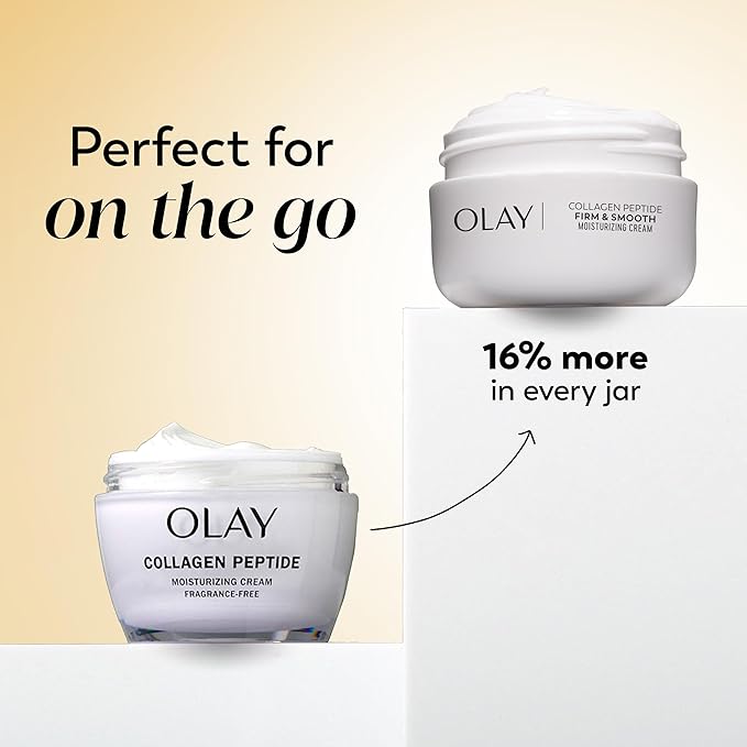 Olay Regenerist Radiance Collagen Peptide Face Moisturizer, Firming and Smoothing Anti Aging Face Cream, Fragrance Free Daily Facial Moisturizer for Hydration, Elasticity, and Wrinkle Appearance, 2 Oz