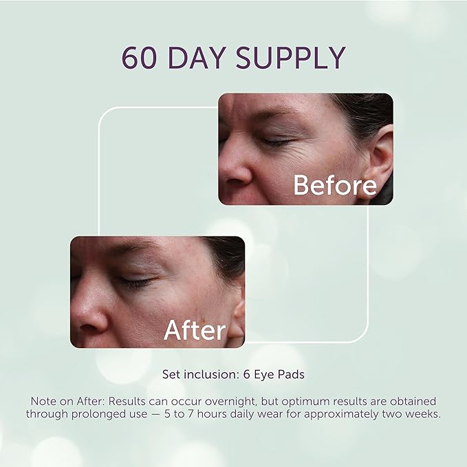 Silc Skin Silicone Eye Pads Reusable Overnight Eye Patches, Medical Grade Silicone For Fine Lines And Puffiness, 60 Day Supply