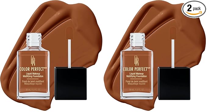 Black Radiance Color Perfect Liquid Full Coverage Foundation Makeup, Espresso, 1 Fluid Ounce (Pack of 2)