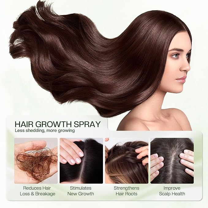 Morovan Hair Growth Spray for Scalp: 30 Days Hair Loss Reduction & Hair Growth with Batana and Castor Oil for Thinning Hair & Damaged Hair & Severe Hair Loss-2.7 fl oz