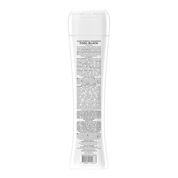 naissant Cool Black Hair Toning Shampoo | Ultra High-Purity Pigments | Neutralizes Red & Orange Undertones | Hyaluronic Acid, Collagen & Biotin | Paraben, Ammonia & Sulfate Free | 10.1 Fl. Oz