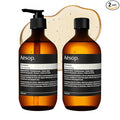 Aesop Shampoo + Refill | Soften Hair, Restore Shine | Bergamot Rind, Frankincense, Cedar Atlas | 16.9 oz / 500 mL (Pack of 2)