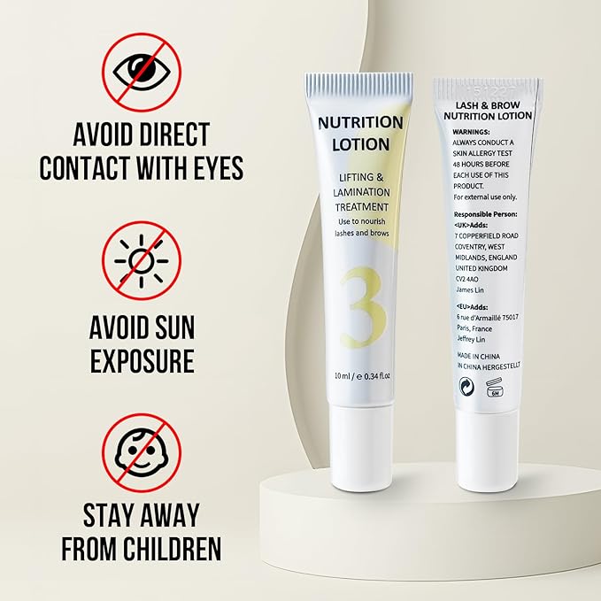 PERMANIA Nutrition Lotion, 10 ml Tube Design Salon Grade for Lash Lift and Brow Lamination Beauty Treatments (only nutrition lotion)