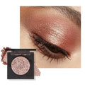 KYDA Glitter Eyeshadow Single, Sparkling Pinky Golden Brown Eyeshadow, Lasting Shimmer Pearl Eyes Shadow, Soft Blendable Formula, High Pigment Eyes Glitter Makeup, Wet Look Effect, Shattered Copper