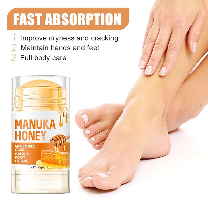 NovaCharm 2PCS Urea Cream 60 Percent for Feet, Maximum Strength Urea Foot Cream Stick, Foot Moisturizer Lotion for Cracked Heels, Dry Hands & Rough Knees (1.4Ounce(Pack of 2), Honey)