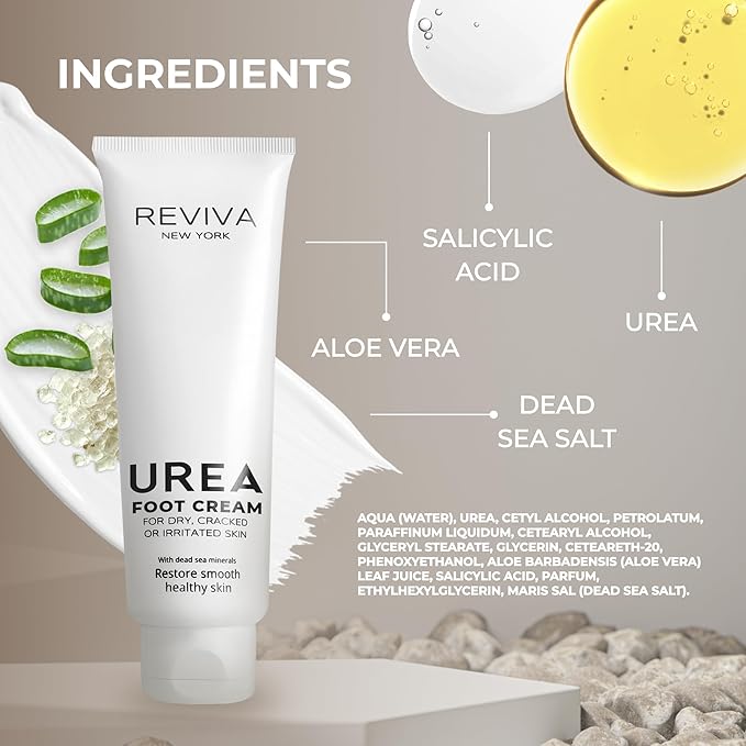 Foot Cream with Urea , Salicylic Acid & Dead Sea Minerals – Intensive Foot Cream for Dry Cracked Heels and Feet, Callus Remover & Toenail Softener – Deep Moisturizing & Skin Repair for Cracked Feet
