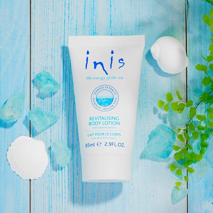 Inis the Energy of the Sea - Revitalizing Body Lotion Travel Size for Women and Men, Mini Daily Body Moisturizer with Seaweed, Shea Butter and Vitamin E, Clean Ocean Fresh Scent, 2.9 fl oz