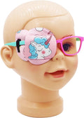 Astropic 3D Cotton & Silk Eye Patch for Kids | Girls Eye Patch for Glasses | Medical Eyepatch for Children with Lazy Eye (Blue Unicorn, Right Eye)