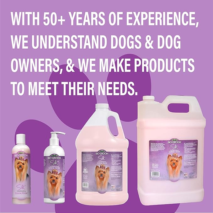 Bio-Groom Silk Creme Rinse Dog Conditioner - Conditioner for Dogs, Puppy Conditioner, Dog Conditioner Detangler, Dog Hair Conditioner - 2.5 Gallon