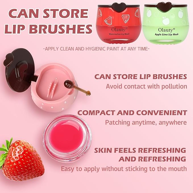 4 PCS Bee Lip Balm Honey Pot, Honey Balm Moisturizing Lip Mask Hydrating Prevention Dry and Cracked Lip Scrubs Exfoliator, Lip Exfoliating Sleeping Lip Mask, Reduces Lip Lines