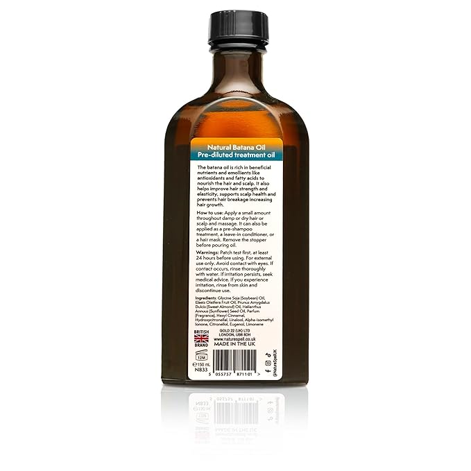 Nature Spell Batana Oil for Hair Growth, Pre-Diluted Scalp Oil, Strengthens and Repairs Damaged Strands, Nourishes and Hydrates Split Ends, Adds Shine, For All Hair Types, Vegan, 5.07 Fl Oz