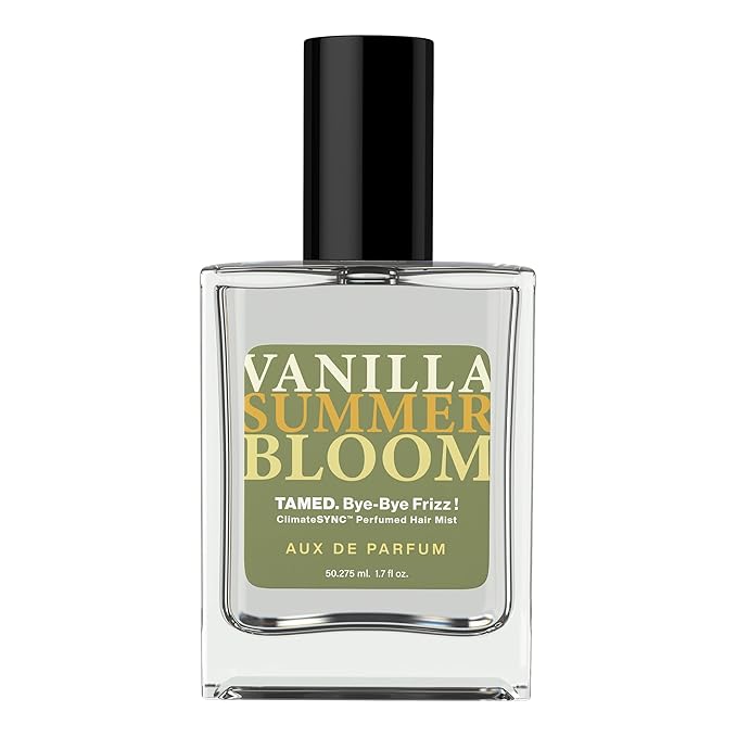 Tweak'd by Nature Vanilla Summer Bloom TAMED Bye-Bye Frizz Hair Mist, Anti-Frizz Hairspray with Hyaluronic Acid, Floral Gourmand Scent, 1.7 fl. oz.