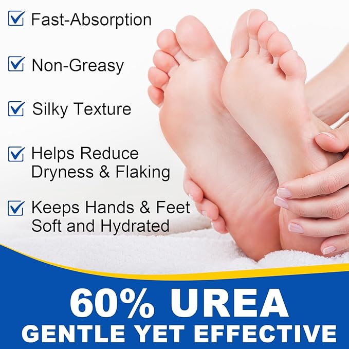 60% Urea Cream Stick with 2% Salicylic Acid, Maximum Strength Foot Cream Stick for Dry Cracked Heels & Calluses, Rapidly Softens Thick Skin - Non-Greasy & Fast Acting - 2-Day Visible Results