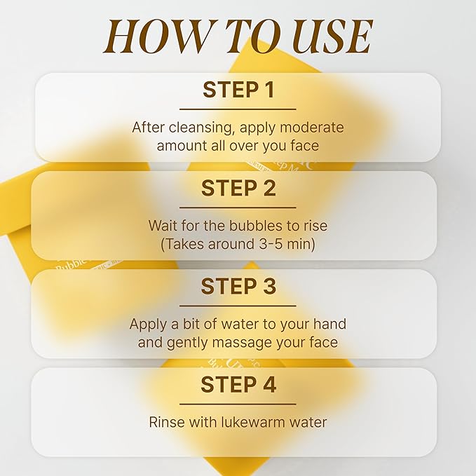 P.CALM Turmeric Bubble Deep Mask | Dark Spot Corrector with AHA/BHA, Carbonated Water Soothes Redness & Evens Skin Tone, Clay Wash-Off Pack | Korean Skincare, 90g / 3.17 oz