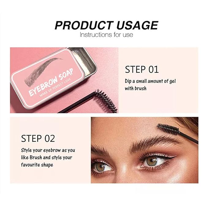 Eyebrow Eyebrow Soap 4D Eyebrow Gel Long Asting Eyebrow Wax Eyebrow Cover Girl (z3-A, One Size)