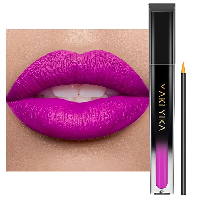 MAKI YIKA Hot Pink Lipstick for Women Color Stay Long Lasting Lipsticks No Smudge Matte Liquid Lipstick Transferproof Cruelty-Free Lip Color for Mother's Day,Pink Soul