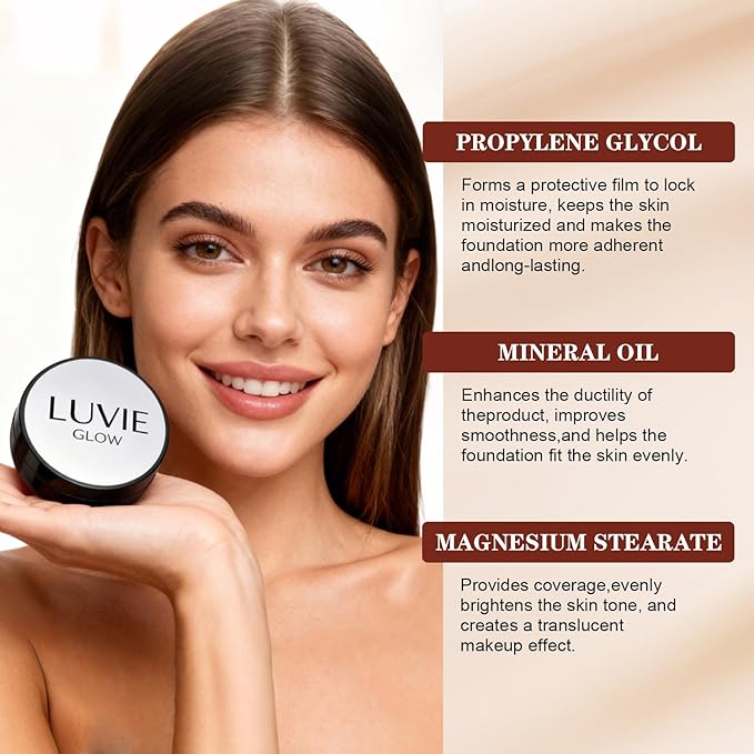 Ideal for Light/Medium Complexions-Hush Makeup Foundation, Mushroom Head Air Cushion CC Cream - BB Cream Foundation for Older Women (Dark brown)