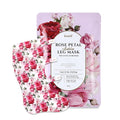 Petitfee koelf Rose Petal Satin Leg mask 1pair- Intensive Cooling & Depuffing Leg Socks, Rose Scented Leg Relieving Mask with Arnica, Pumpkin, Coffee Seed Extract for Tired, Puffy Legs