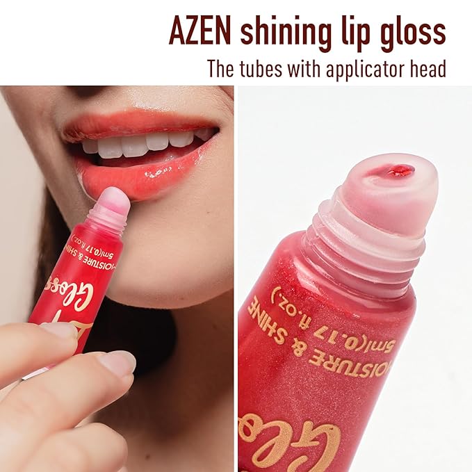 AZEN 120 Pack Lip Gloss Set, Color Lip Oil for Dry Cracked Lips Moisturizing Hydrating Nourishing with Vitamin E, Mothers Day Gifts for Women