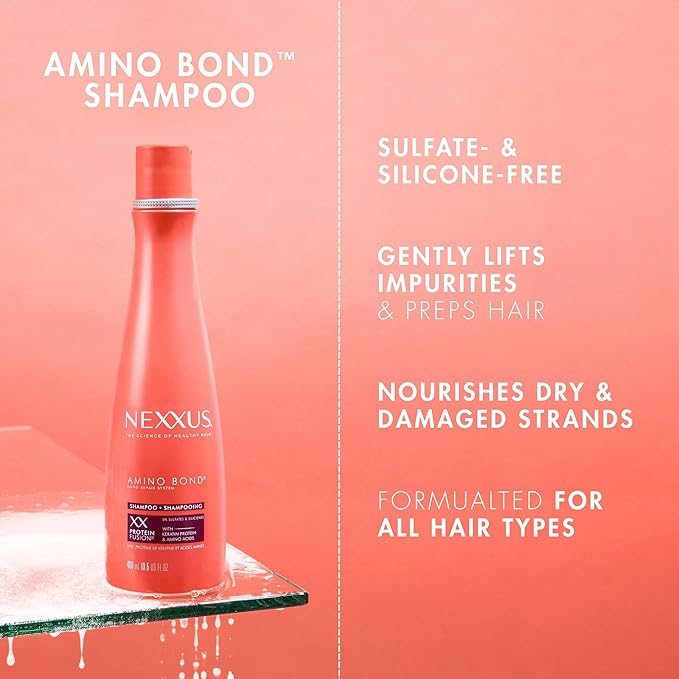 Nexxus Amino Bond Repair Shampoo & Conditioner for Damaged Hair 13.5z