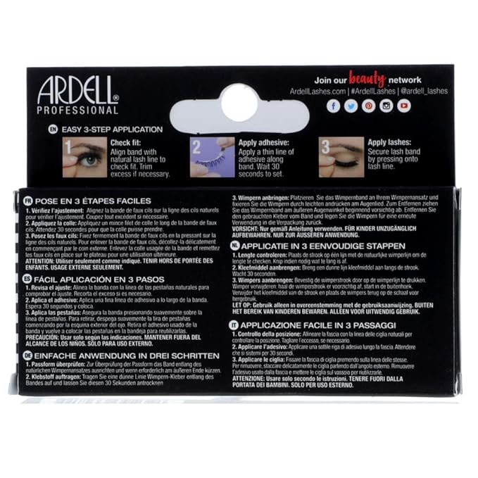 Ardell Studio Effects False Eyelashes 231 - Dramatic Volume and Length, Reusable Lashes for Bold Eye Looks, 4-Pack